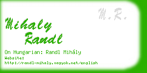 mihaly randl business card